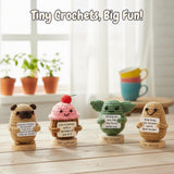 Handmade Baby Yoda Positive Crochet with 30 Fun Affirmations - Funny Friendship Gift for Christmas, Inspirational Birthday Gifts for Women Men | Birthday Gift Idea for Women Friends, BFF, Coworker