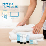 H2O Therapy Hotel Soaps & Toiletries Bulk Set | 1-Shoppe Amenities Kit | 0.85oz Shampoo & Conditioner, Body Wash, Lotion, 1oz Bar Soap | Travel Size | 75 Pieces