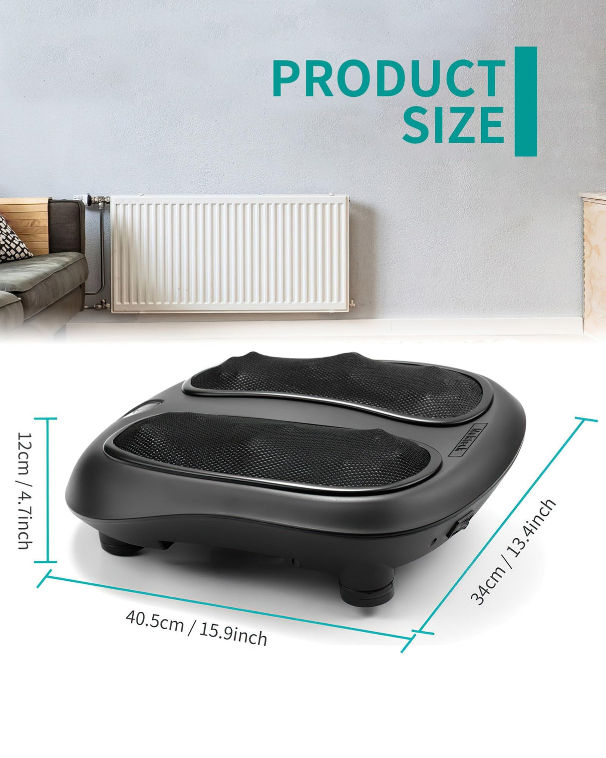 Nekteck Foot Massager with Heat, Shiatsu Heated Electric Kneading Foot Massager Machine for Neuropathy, Plantar Fasciitis, Feet Massage for Pain Relief, Circulation, Christmas Gifts for Man Woman Her