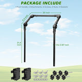 Gifeerory Universal Folding Wagon Push Handle Attachment for Camping Wagons/Strollers/Beach Carts,Upgraded Adjustable Wagon Handle Kit for Metal Round & Square Frame
