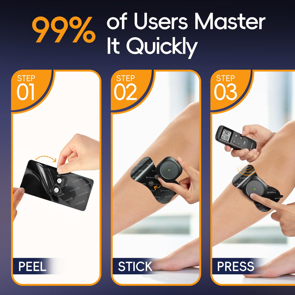 Comfytemp Wireless TENS Unit 30 Modes Muscle Stimulator for Pain Relief, FSA HSA Eligible 2 Packs Rechargeable TENS Machine with Remote, Pulse Muscle Stimulator for Back Shoulder Sciatica (4pads)