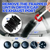 Holikme 35Feet Dryer Vent Cleaner Kit - Lint Remover,Fireplace Chimney Brushes,Replacement Parts,Duct Cleaning,Flexible Lint Brush with Drill Attachment×2,Use with or Without a Power Drill