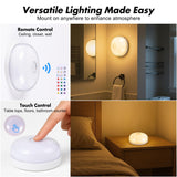 2-Pack Rechargeable Shower Light No Wiring, 15 RGBW Color Changeable Waterproof Lights for Shower with Remote(Dimmable＆Timer), LED Light for Inside Shower, Wireless Mood Lighting for Bathroom, White