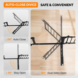 Bonnlo 120.5-Inch Metal Fireplace Fence Guard 5-Panel Baby Safety Gate/Barrier/Play Yard with Door Christmas Tree Fence Hearth Gate for Kids/Pet/Toddler/Dog/Cat, Black