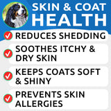 BARK&SPARK Omega 3 for Dogs, Fish Oil Skin & Coat, Itch&Allergy Support