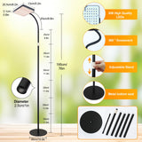 FECiDA 2026 Floor Lamp Grow Light, Standing Grow Lights with Stable Round Base for Tall Indoor Plants, Bonsai Tree, Monstera, 4/8/12/16/20 Hr Timer, 25 Watt Power Draw, 40"-76" Height Adjustable