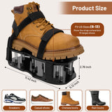 DWAEEGG Lawn Aerator Shoes, Pre-Installed Two-Layer Spike Aerator Shoes Tool with Hook-and-Loop Adjustable Straps, Durable and Self-Cleaning for Patio Garden Soil and Plat Grassland