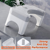 Recximi 2 Pack Toilet Potty Stool Adult, Portable Bathroom Stools for Adults, 7 Inch Step Stool with Fresher Box, Toilet Feet Pooping Stool for Toilet to Help Poop, Grey