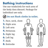 Comfort Bath® Cleansing Washcloths - 22 Packages, 176 Cloths - No Rinse Bathing Wipes, Ultra-Soft and Thick Heavyweight Cloth, Light Fragrance