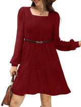 Holiday Dresses for Women Elangant Sweater Party Dress Christmas Outfits 2025 Red L