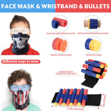 2 Pack Blaster Guns Boys Toy-with 60 Bullets &2 Wristbands, TiopLior Blaster Guns Toy Age for 4-9 Christmas Birthday Gifts &2 Safety Glasses/Face Masks for 6+ Year Old Kids Games Toys