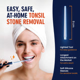 Dr. Frederick’s Original Easy Tonsil Stone Remover Kit - Fast Painless Tonsillolith Removal Tool - Fight Bad Breath - Pick and Oral Irrigator - 8 Pieces