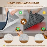 Homelove Warming Mat for Food - Fast Full Surface Electric Warming Tray with 7 Temp-Settings & 8H Timer, Portable Roll Up Food Warmer with Heat Insulation Pad for Gatherings Parties Buffet XL-Navy