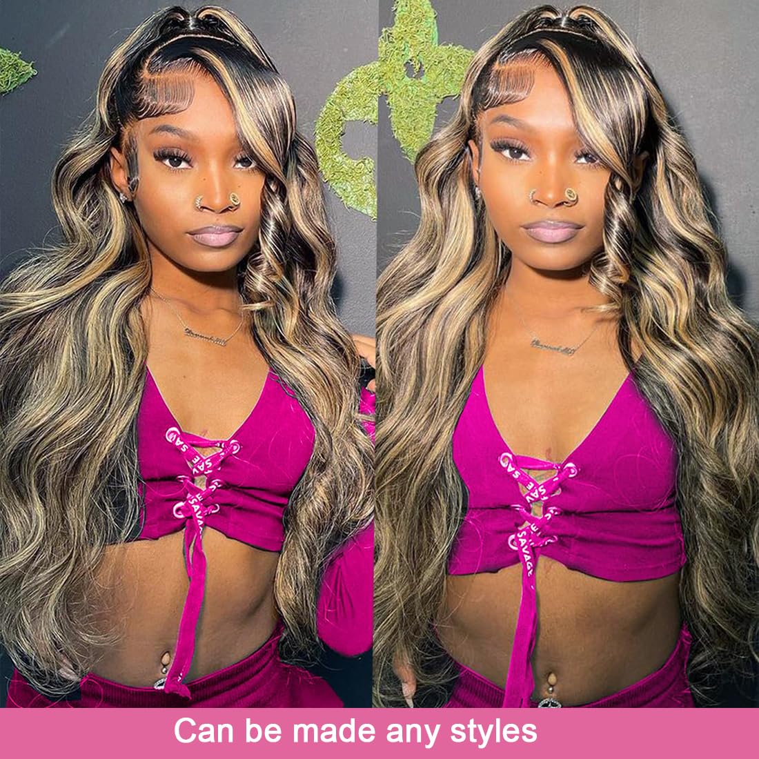 30 Inch 1B/27 13x6 Balayage Highlight Ombre Body Wave Lace Front Wigs Human Hair Honey Blonde Colored Lace Frontal Glueless Wigs Human Hair Pre Plucked for Women with Baby Hair