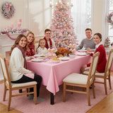 sancua 6 Pack Pink Tablecloth 60 x 102 Inch, Rectangle Table Cloth for 6 Feet Tables - Stain and Wrinkle Resistant Washable Polyester Table Cover for Dining Tables, Christmas Buffet Parties