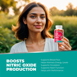 Beets Root Soft Chews Supplements - Support for Heart Health and Healthy Circulation Flow Naturally - Advanced Nitric Oxide Natural Beet Powder Vitamins Chewable Sugar Free Gummies for Men Women