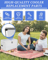 ATESMO Cooler Hinges & Latch Replacement for Igloo Cooler Replacement Parts Set, Stainless Steel Latch and Hinge Parts Kit with High-Strength Screws