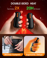 AI Hand Warmers Rechargeable 2 Pack - 6000mAh Electric Hand Warmer with LED Lights, 5-Temp Smart Control, Portable Pocket Heater, Gifts for Christmas, Outdoor, Hunting, Golf, Camping Accessories