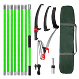 Pterying Pole Saws for Tree Trimming - 7.3-27 ft Manual Tree Trimmer with Sharp Steel Blade and Scissors, Long Reach High Branch Cutter for Garden Landscaping Pruning Palms Shrubs Fruit Trees