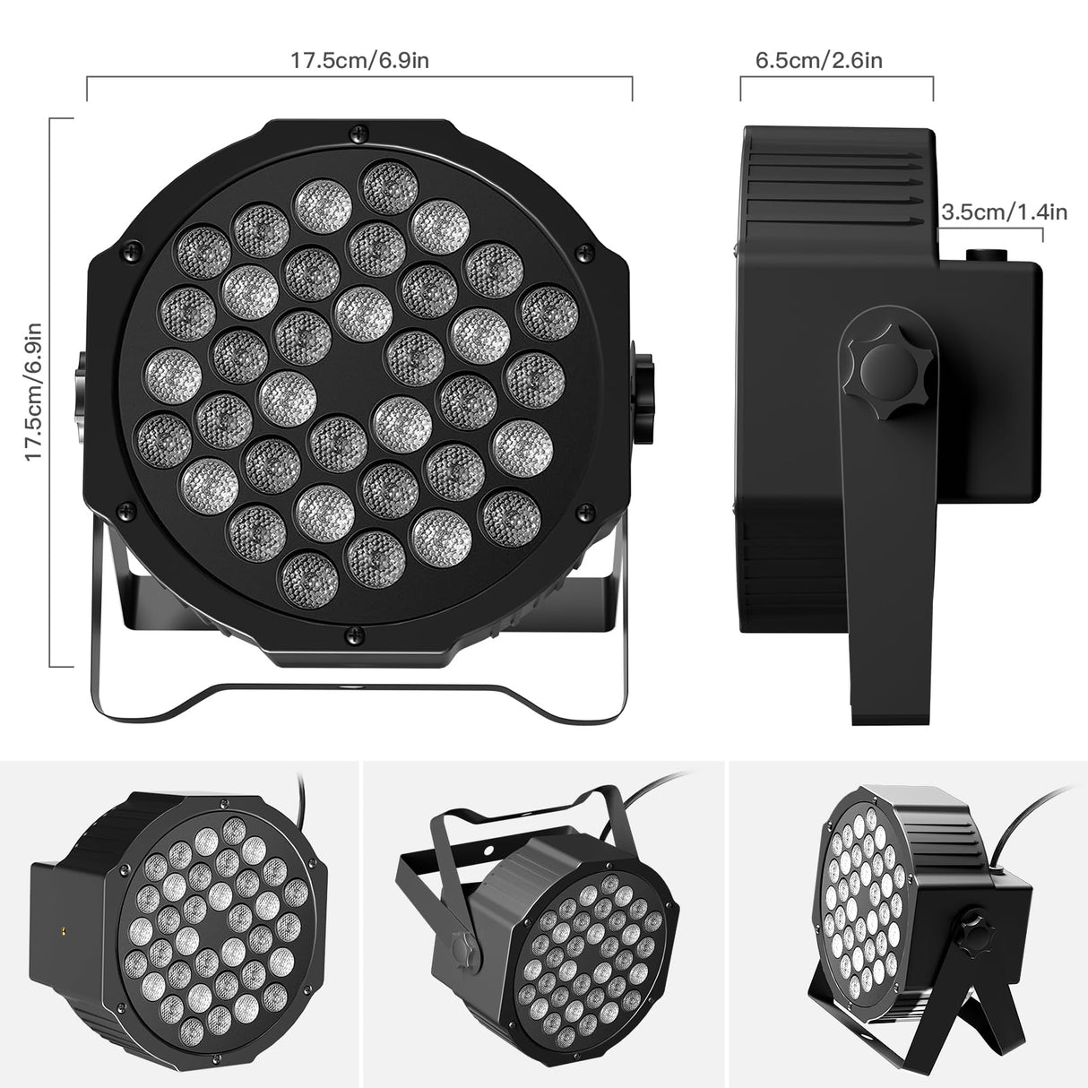 Stage Lights 36 LED Par Lights, U`King RGB Par Light Uplights Stage Lighting Indoor for Christmas Halloween Music Party Disco Wedding, Remote Control, DMX Control Sound Activated Party Light