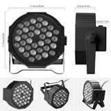 Stage Lights 36 LED Par Lights, U`King RGB Par Light Uplights Stage Lighting Indoor for Christmas Halloween Music Party Disco Wedding, Remote Control, DMX Control Sound Activated Party Light
