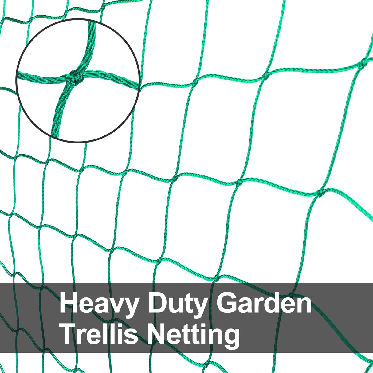 HOECMRHP Trellis Netting, Heavy-Duty Garden Grow Netting for Climbing Plants, Outdoor Indoor Net for Cucumber, Tomatoes, Beans, Clematis, Fruits & Vegetables, Climbing Vining Plants (24.6' x 6.6'Ft)