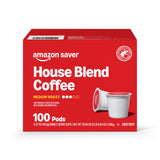 Amazon Saver House Blend Medium Roast Coffee Pods 100 CT (Previously Happy Belly)