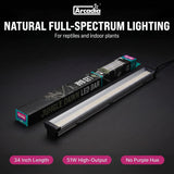 Arcadia Jungle Dawn LED Bar 34" Long 51 Watts High Lumen Output – High Output LED Light Bars for Reptiles, Terrariums, Plants and Indoor Use, Long Lasting Easy to Use Natural Plant Grow Lighting