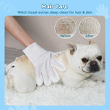 Vannon Extra Thick Pet Bathing Wipes for Dogs & Cats, Cleaning & Odor-Controlling Grooming Gloves, Nourish Fur Glove Wipes for Daily Care and Traveling, Rinse Free, Unscented, 6 PCS