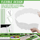 6 Inch Tall 20Ft White Landscape Edging Border with 7.8In Stakes,20Pcs