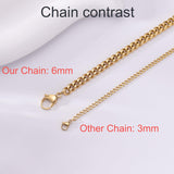 Elemtansy Custom Name Necklace for Men, 18K Gold-Plated Name Necklaces with Curb/Figaro Chain, Personalized Birthday Gifts for Men