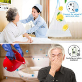 Hlinakrbcs 60 Pack Commode Liners with Absorbent Pads(Lemon Scent),Bedside Commode Liners Disposable for Portable Toilet,Adult Commode Chair Bucket & Porta Potty,Camping Toilet Bags