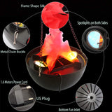 3D Fake Fire LED Light - Hanging Silk Flame Stage Effect Lamp for Halloween, Christmas, Festivals, Parties, Night Clubs
