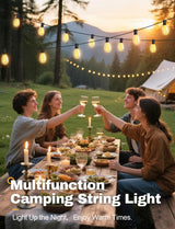 Tenmiro 120FT Solar Outdoor String Lights with Remote and 32+2 LED Shatterproof Bulbs Dimmable & Timing 3 Light Modes Solar Patio String Lights for Cafe, Garden, Deck, Outside Wedding Last for 10+Hrs