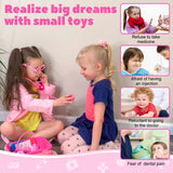 Liberry Doctor Kit for Toddlers 3 4 5 Years Old, Kids Doctor Play Set for Girls Boys Toy, Pretend Play Medical Kit with Stethoscope & Costume for Christmas Birthday Gift Pink