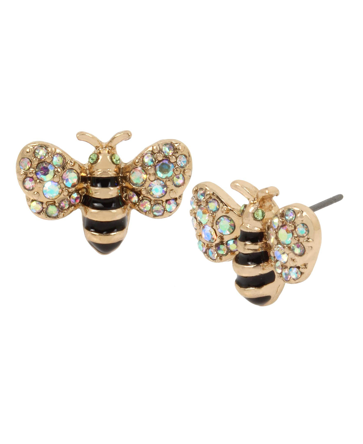 Betsey Johnson Bee Stud Earrings Yellow One Size