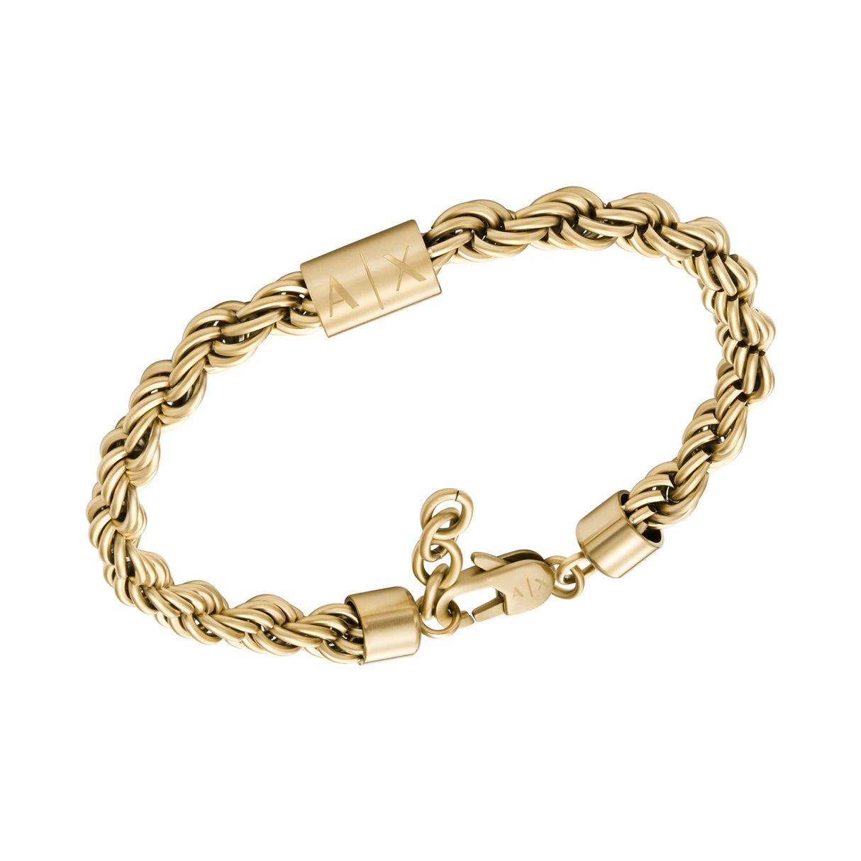 Armani Exchange Men's Gold-Tone Stainless Steel Chain Bracelet (Model: AXG0124710)