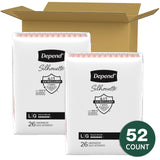 Depend Silhouette Adult Incontinence & Postpartum Bladder Leak Underwear for Women, Maximum Absorbency, Large, Pink, 52 Count (2 Packs of 26), Packaging May Vary