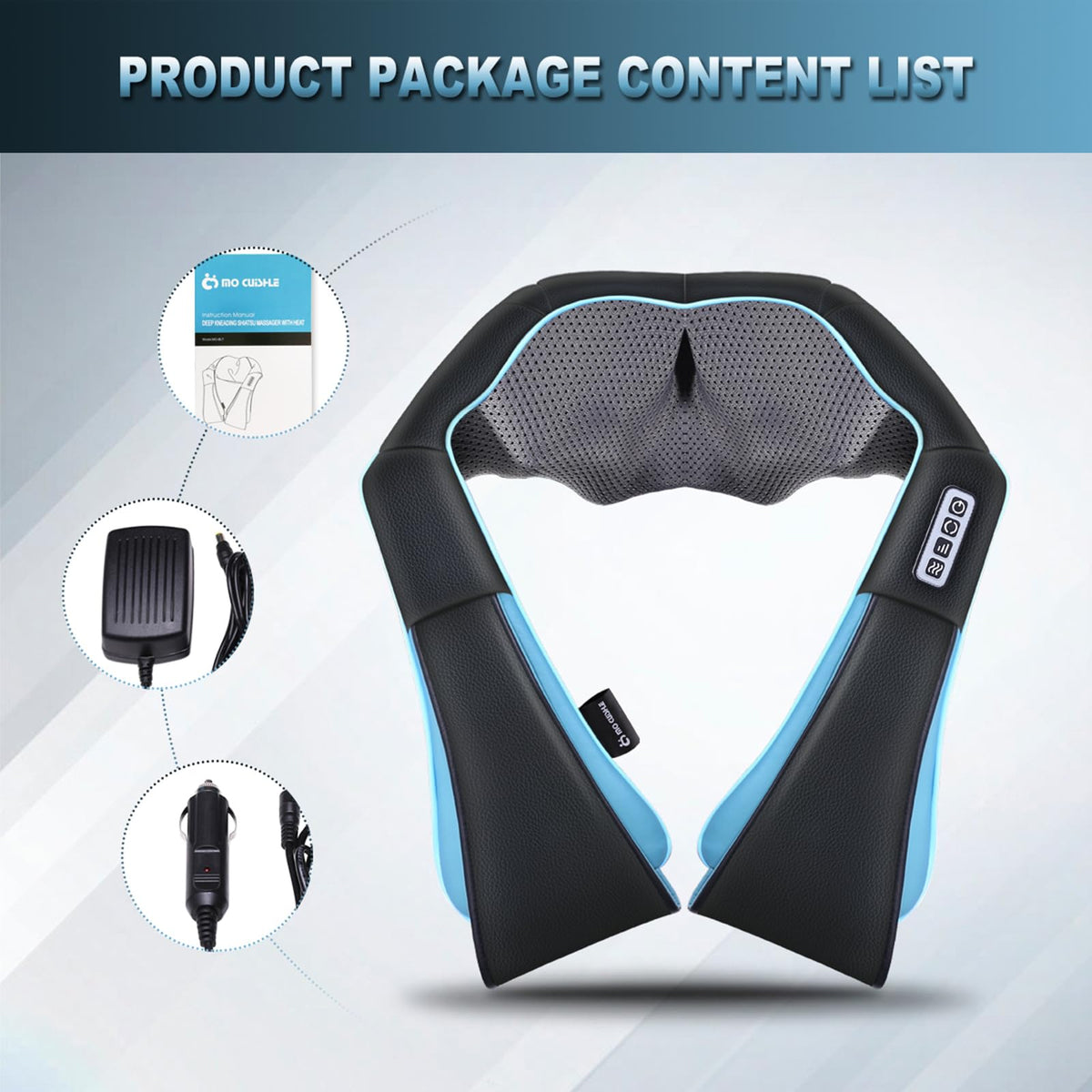 Mo Cuishle Shiatsu Back Shoulder and Neck Massager with Heat, Gifts for Mom