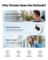 Soundcore V20i by Anker Open Ear Earbuds, Open Ear Headphones True Wireless