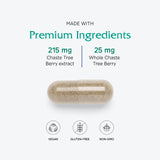 Vitanica, Chaste Tree Berry, Vitex Extract Plus, Vegan, 60 Capsules