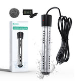 BSEED Immersion Water Heater Electric, 2000W Fast Heating Portable Water Heater with 304 Stainless Steel Guard & Digital LCD Thermometer, Heats 5 Gallons in Minutes for Camping, Bath & Small Pool