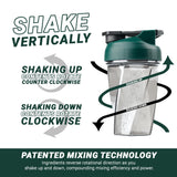 HELIMIX 1.5 Vortex Blender Shaker Bottle Holds Upto 20oz | No Blending Ball or Whisk | USA Made | Portable Pre Workout Whey Protein Drink Shaker Cup | Mixes Cocktails Smoothies Shakes | Top Rack Safe