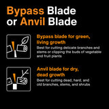 Fiskars Power-Lever Anvil Pruning Shears, 5/8" Cut Capacity Garden Clippers