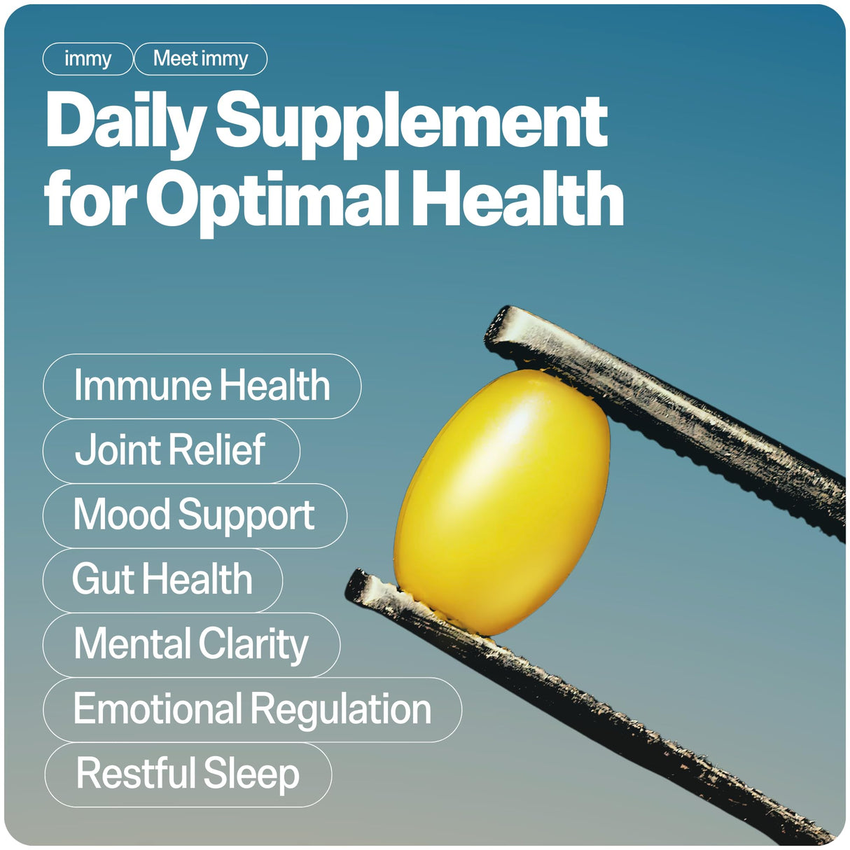 IMMY Immune Supplement for Mood Support and Gut Health, 30 ct. - Supports Joint Relief, Focus & Mood Support, Natural Calming Aid