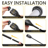 Toodour Solar Torch Flame Lights, 6 Pack Solar Lights Outdoor with Flickering Flame, Waterproof Patio Light Landscape Decoration Lighting for Garden, Lawn, Yard, Outdoor Decorations