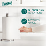 Amazon Brand - Presto! Flex-a-Size Paper Towels, 158 Sheet Huge Roll, 12 Rolls (2 Packs of 6), Equivalent to 38 Regular Rolls, White