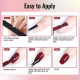 JODSONE Gel Nail Polish Kit with U V Light 32 Colors Gel Polish Nail + 4 Functional Adhesive Bottles Kit Soak Off Manicure Tools Gifts for Women