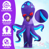 Danxilu Inflatable Costume Adult Full Body Blow Up Octopus Costume Animal Cosplay Men Women Funny Inflatable Halloween Costume Theme Party Christmas Birthday Holiday