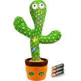 Hunfur Christmas Dancing Talking Cactus Toy Mimics Back, Cactus Baby Toy Singing Mimicking Repeating Recording, Silly Sunny The Cactus with 3xAA Battery